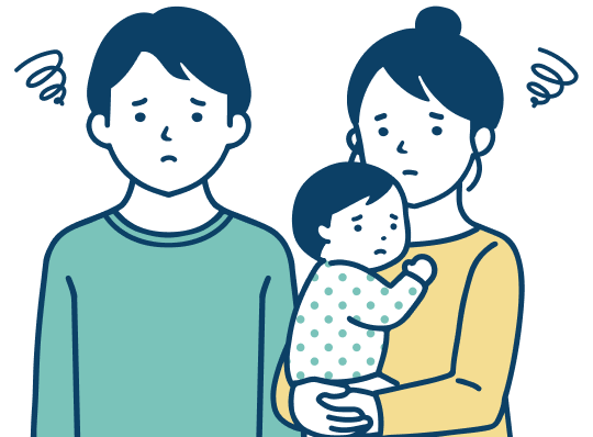 不安な親子
